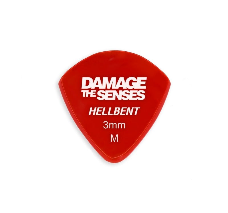 Acrylic Pick - Hellbent 3mm (Red) Damage The Senses