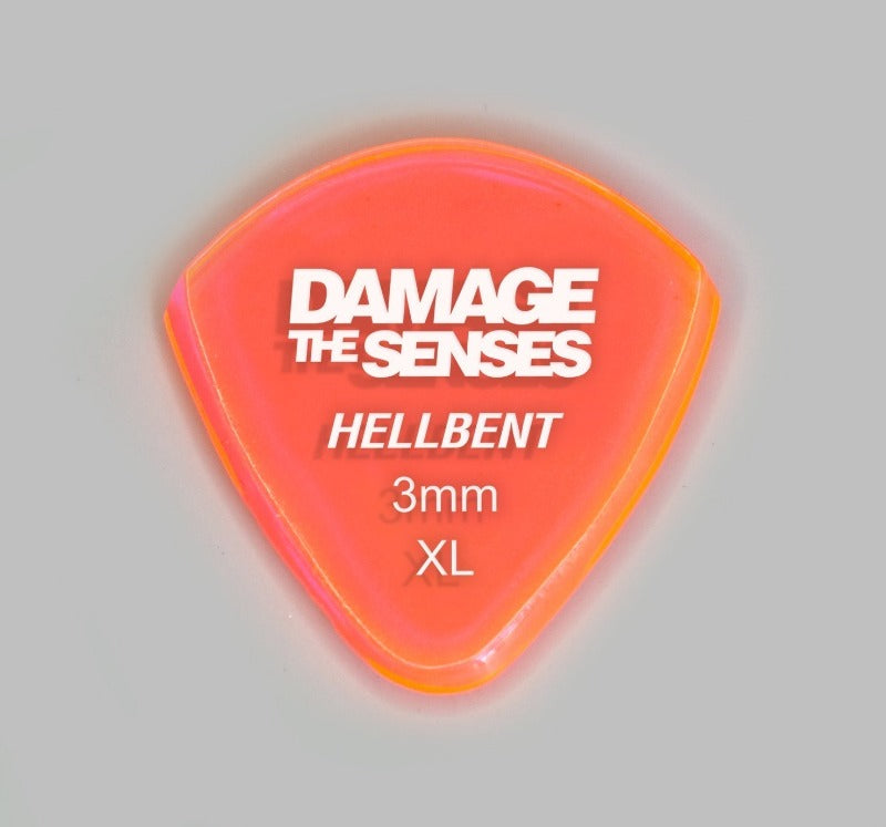 Acrylic Pick - Hellbent 3mm (Trans Pink) Damage The Senses
