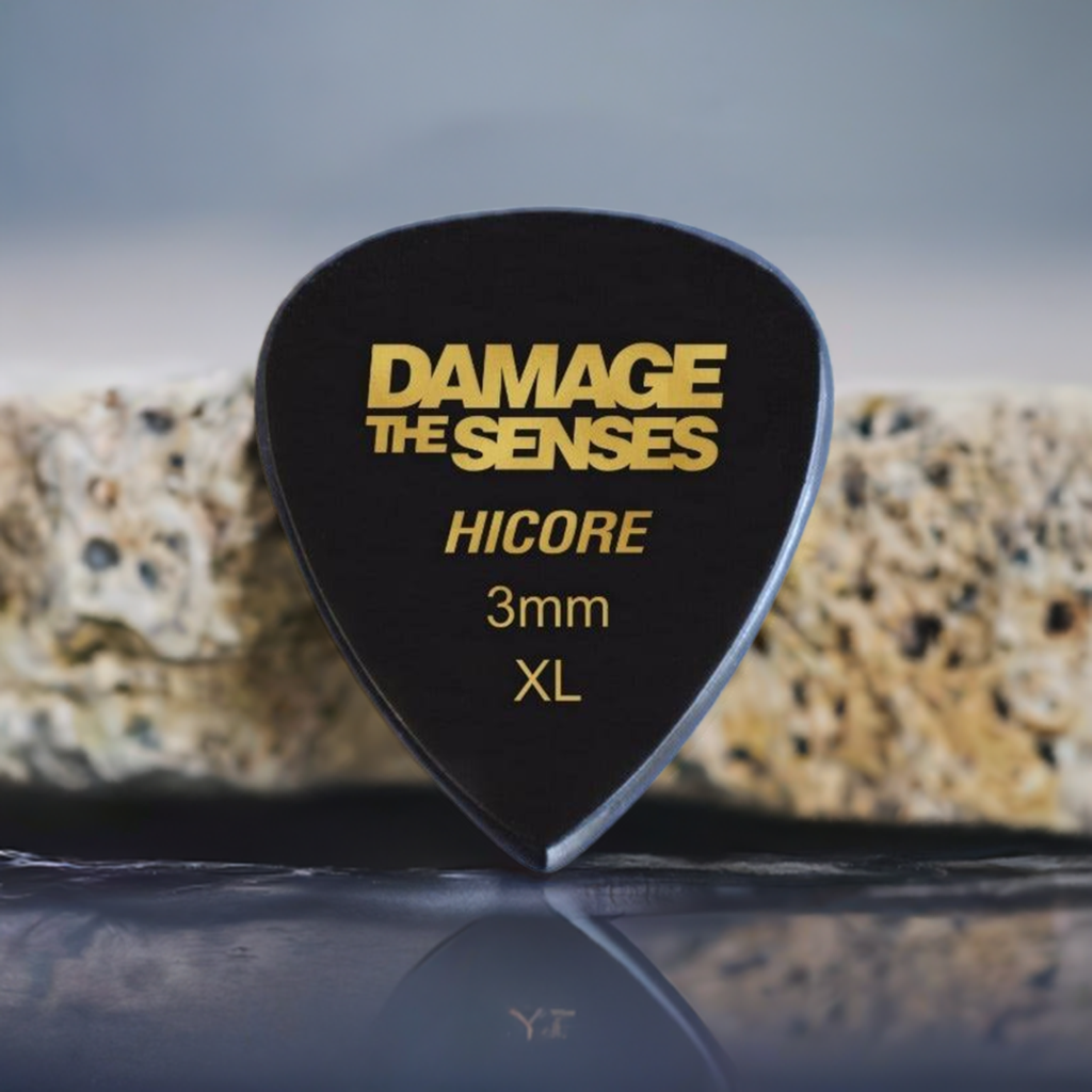 Damage The Senses 3mm Acrylic pick Hi Core lifestyle 