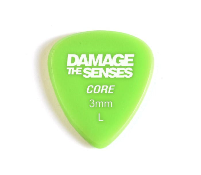 Acrylic Pick - Core 3mm (Apple Green) Large Damage The Senses