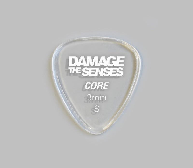 Acrylic Pick - Core 3mm (Clear) Damage The Senses