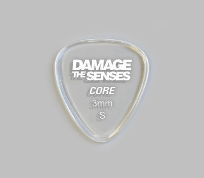 Acrylic Pick - Core 3mm (Clear) Damage The Senses