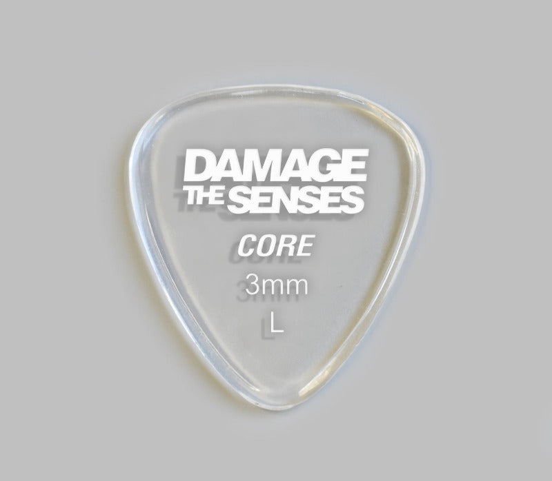 Acrylic Pick - Core 3mm (Clear) Damage The Senses