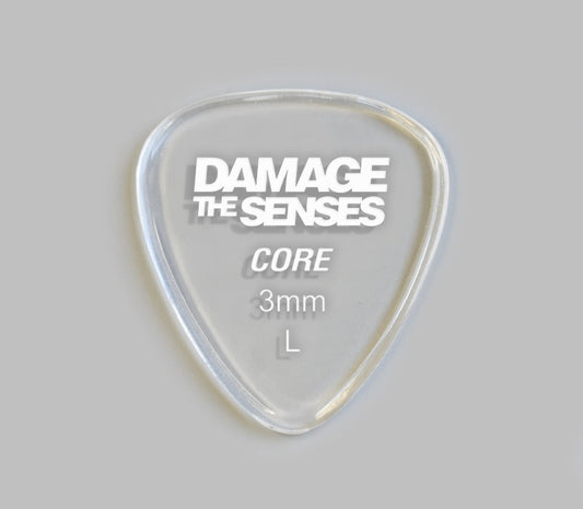 Acrylic Pick - Core 3mm (Clear) Damage The Senses