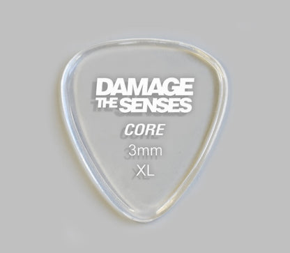 Acrylic Pick - Core 3mm (Clear) Damage The Senses