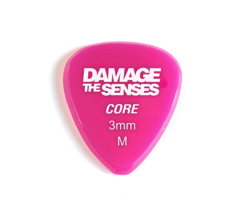 Acrylic Pick - Core 3mm (Fuschia) Damage The Senses