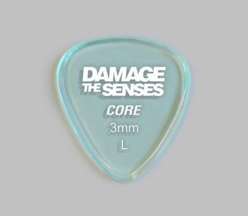 Acrylic Pick - Core 3mm (Glass Green) Damage The Senses