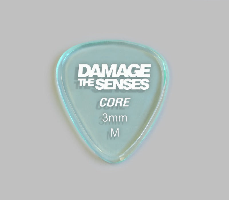 Acrylic Pick - Core 3mm (Glass Green) Damage The Senses