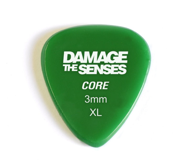 Acrylic Pick - Core 3mm (Green) Damage The Senses