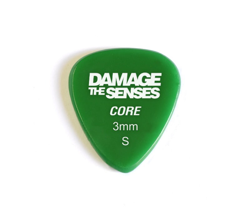 Acrylic Pick - Core 3mm (Green) Damage The Senses