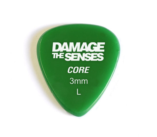 Acrylic Pick - Core 3mm (Green) Damage The Senses