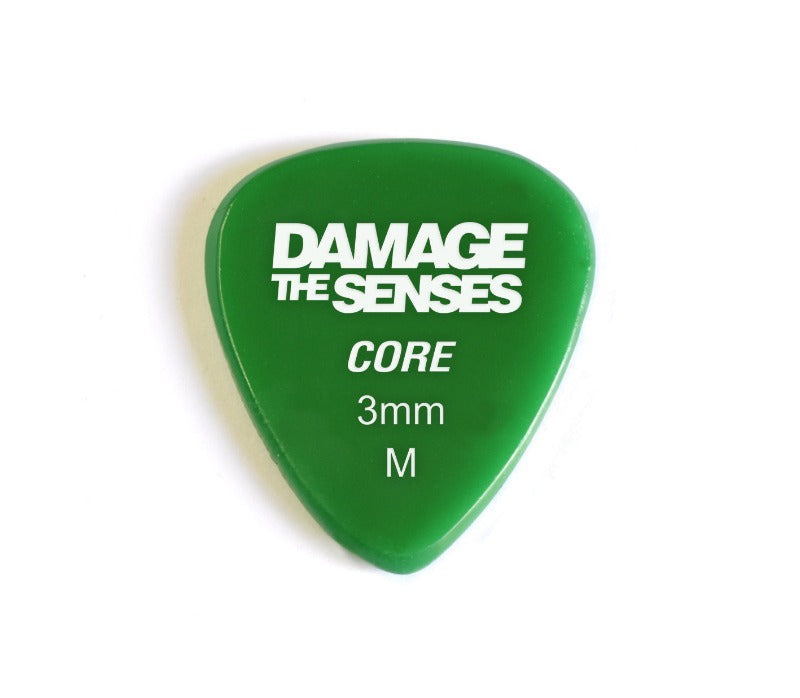 Acrylic Pick - Core 3mm (Green) Damage The Senses