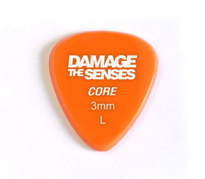 Acrylic Pick - Core 3mm (Orange) Damage The Senses