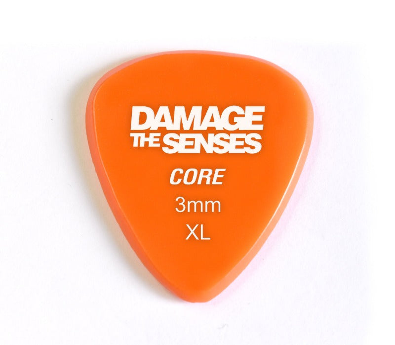 Acrylic Pick - Core 3mm (Orange) Damage The Senses