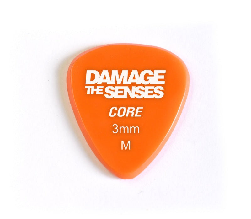 Acrylic Pick - Core 3mm (Orange) Damage The Senses