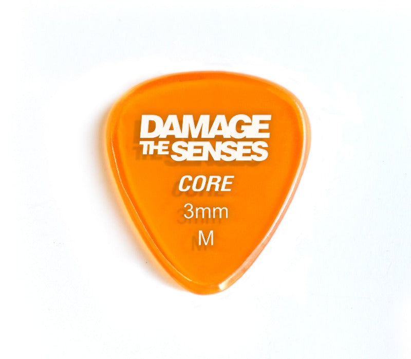 Acrylic Pick - Core 3mm (Trans Orange) Damage The Senses