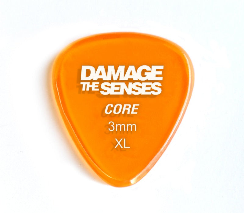 Acrylic Pick - Core 3mm (Trans Orange) Damage The Senses