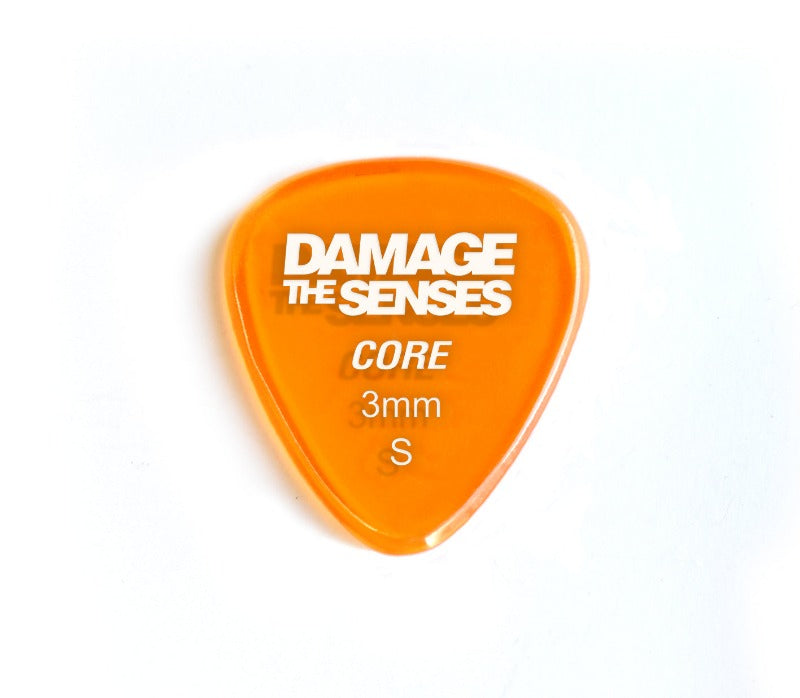 Acrylic Pick - Core 3mm (Trans Orange) Damage The Senses