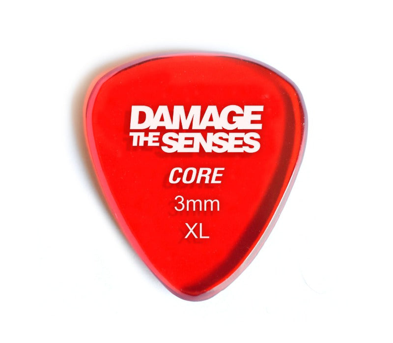 Acrylic Pick - Core 3mm (Trans Red) Damage The Senses