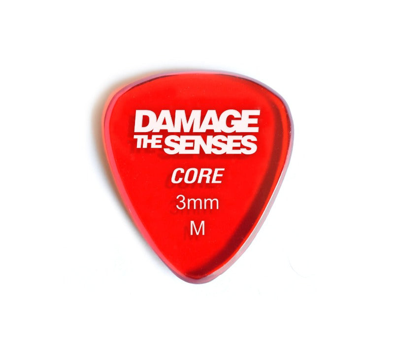 Acrylic Pick - Core 3mm (Trans Red) Damage The Senses