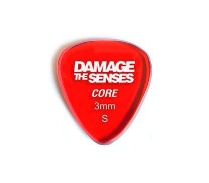 Acrylic Pick - Core 3mm (Trans Red) Damage The Senses