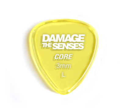 Acrylic Pick - Core 3mm (Trans Yellow) Damage The Senses