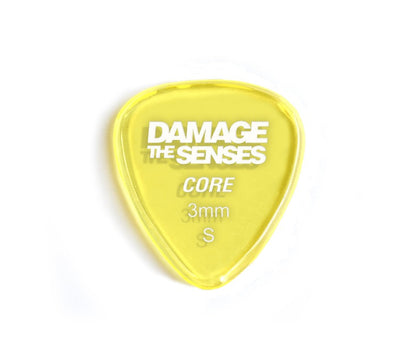 Acrylic Pick - Core 3mm (Trans Yellow) Damage The Senses