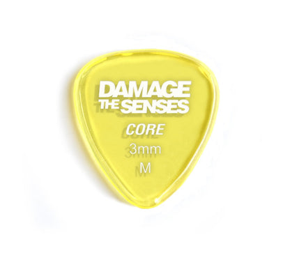 Acrylic Pick - Core 3mm (Trans Yellow) Damage The Senses