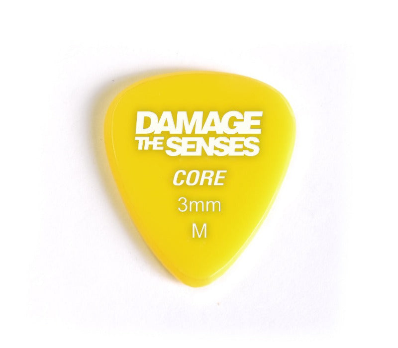 Acrylic Pick - Core 3mm (Yellow) Damage The Senses