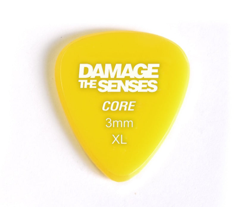 Acrylic Pick - Core 3mm (Yellow) Damage The Senses