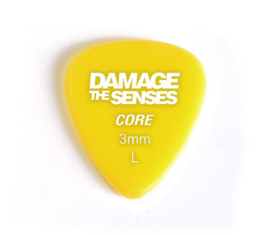 Acrylic Pick - Core 3mm (Yellow) Damage The Senses