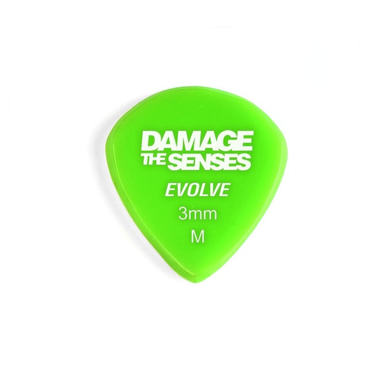 Acrylic Pick - Evolve 3mm (Apple Green) Damage The Senses