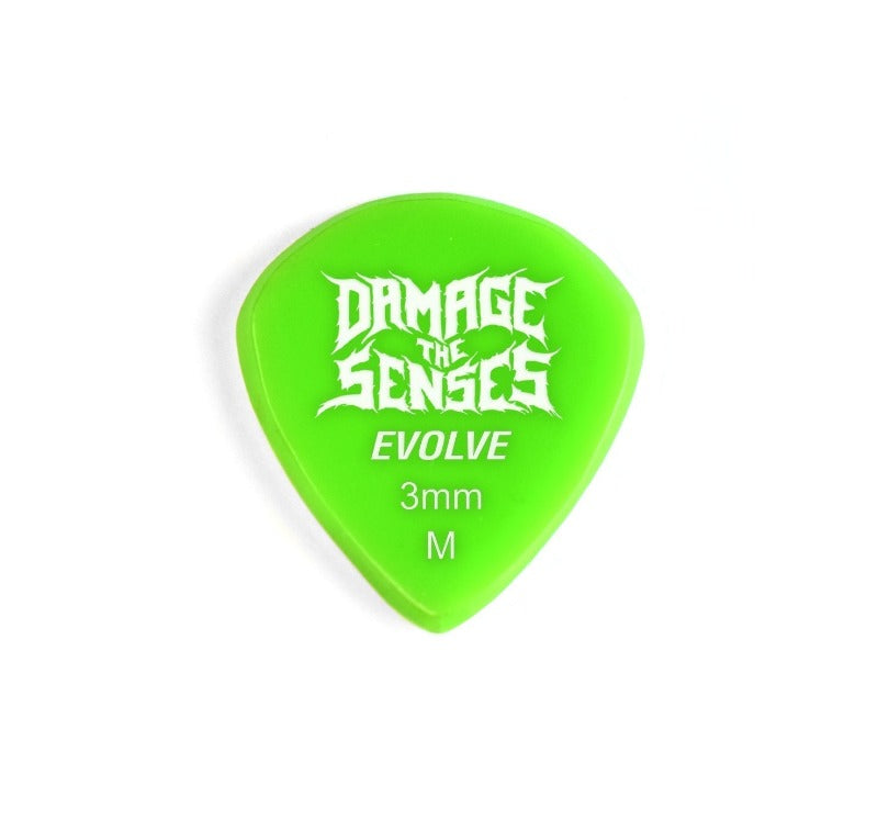 Acrylic Pick - Evolve 3mm (Apple Green) Damage The Senses