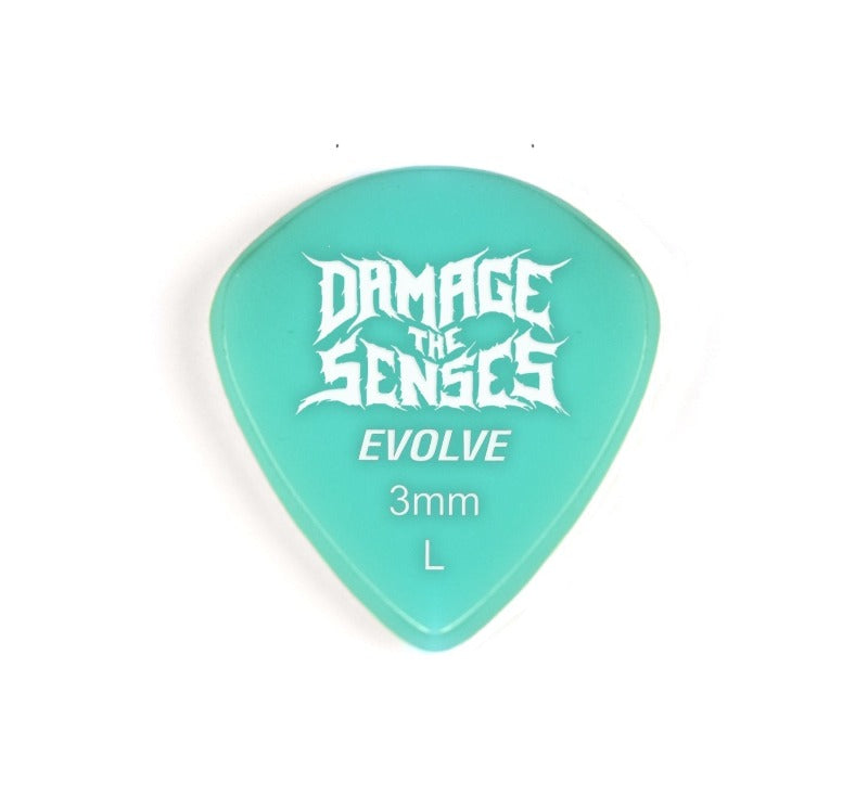 Acrylic Pick - Evolve 3mm (Aqua) Damage The Senses