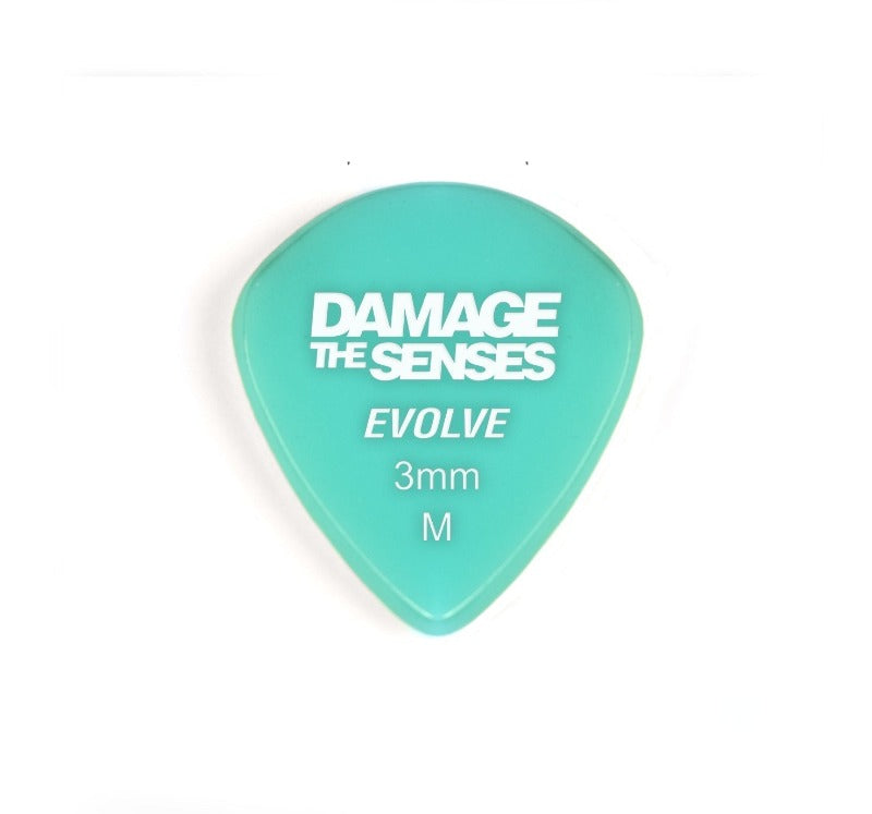 Acrylic Pick - Evolve 3mm (Aqua) Damage The Senses