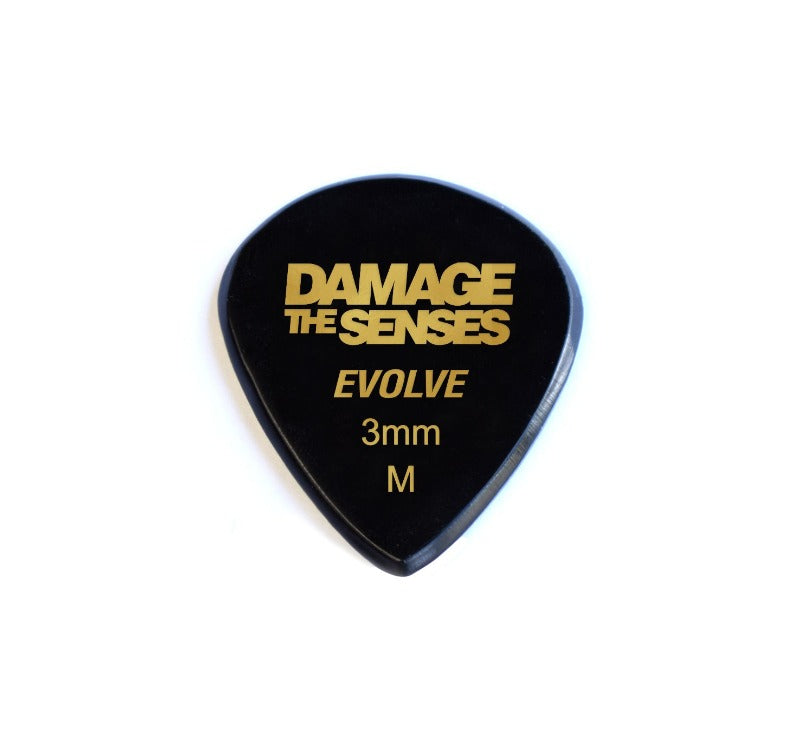 Acrylic Pick - Evolve 3mm (Black) Damage The Senses