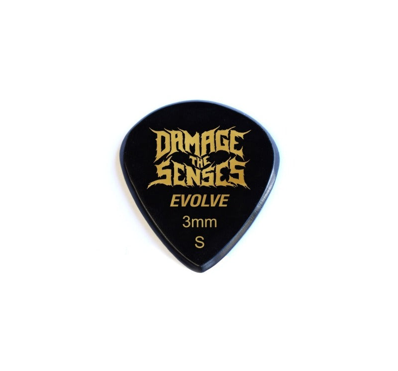 Acrylic Pick - Evolve 3mm (Black) Damage The Senses