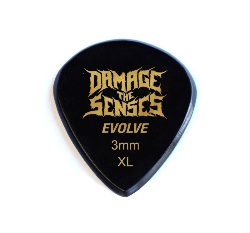 Acrylic Pick - Evolve 3mm (Black) Damage The Senses