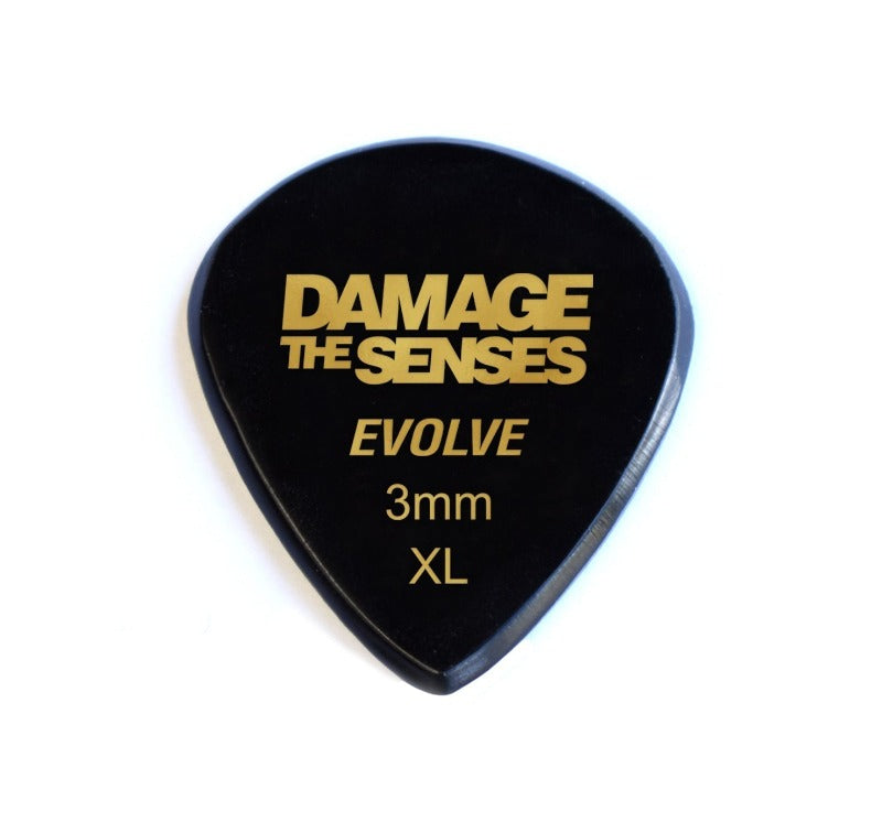 Acrylic Pick - Evolve 3mm (Black) Damage The Senses