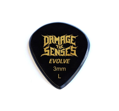 Acrylic Pick - Evolve 3mm (Black) Damage The Senses