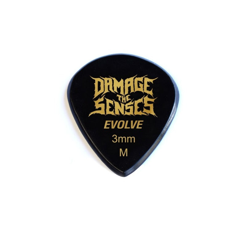 Acrylic Pick - Evolve 3mm (Black) Damage The Senses