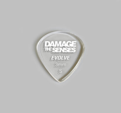 Acrylic Pick - Evolve 3mm (Clear) Damage The Senses