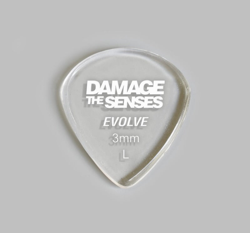 Acrylic Pick - Evolve 3mm (Clear) Damage The Senses