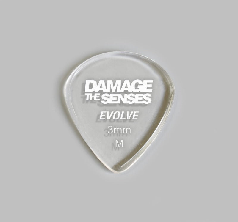 Acrylic Pick - Evolve 3mm (Clear) Damage The Senses