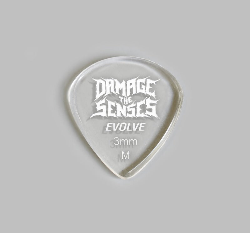 Acrylic Pick - Evolve 3mm (Clear) Damage The Senses