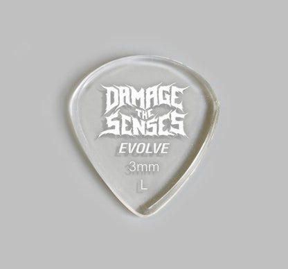 Acrylic Pick - Evolve 3mm (Clear) Damage The Senses