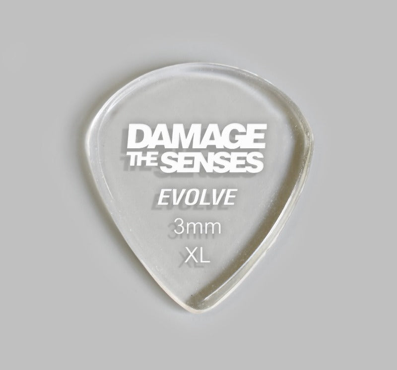 Acrylic Pick - Evolve 3mm (Clear) Damage The Senses