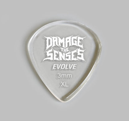 Acrylic Pick - Evolve 3mm (Clear) Damage The Senses