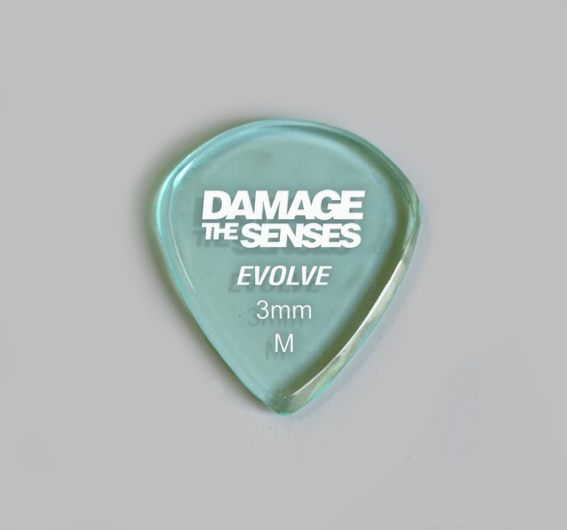 Acrylic Pick - Evolve 3mm (Glass Green) Damage The Senses