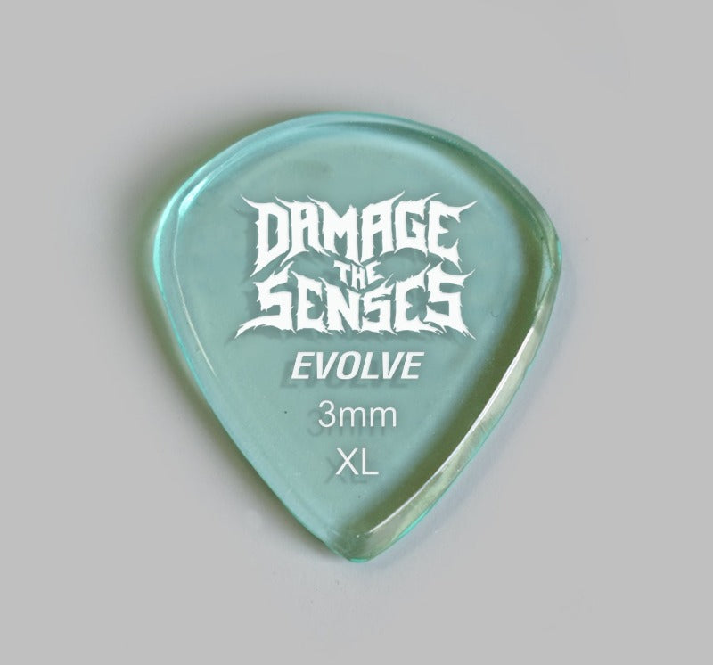 Acrylic Pick - Evolve 3mm (Glass Green) Damage The Senses